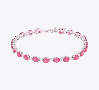 Pink Lace Sterling Silver Bracelet - MAHROZE UK