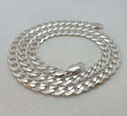 Men Curb Sterling Silver Chain