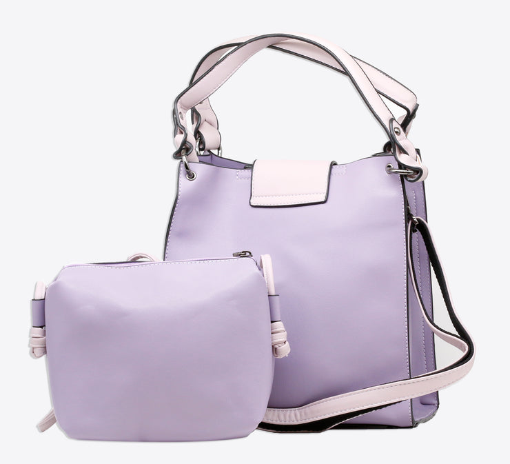 Purple Love Bag With Pouch