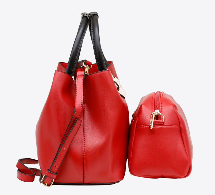 Bold Red Bag With Pouch
