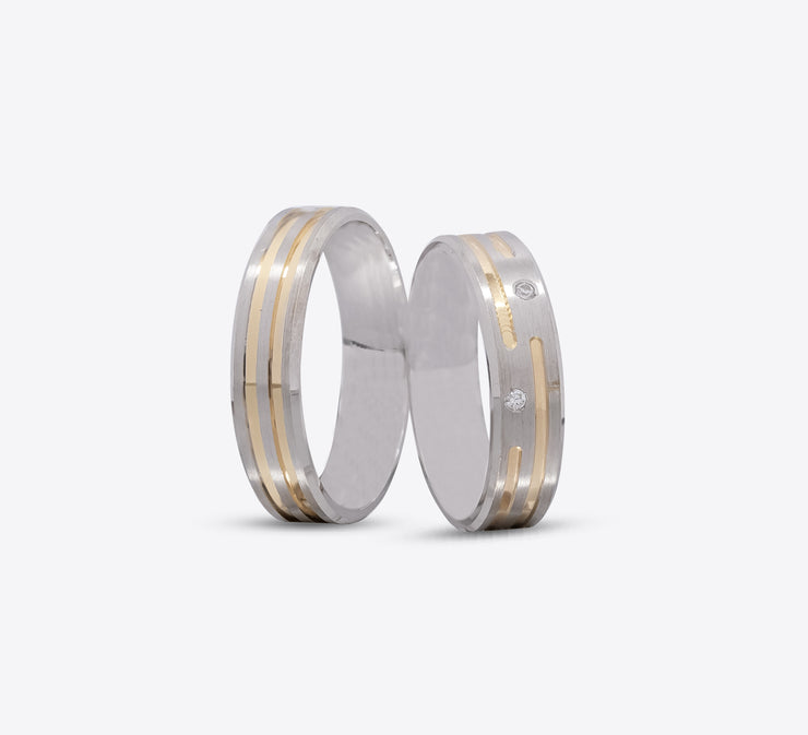 Everyday Style Sterling Silver Couple Ring