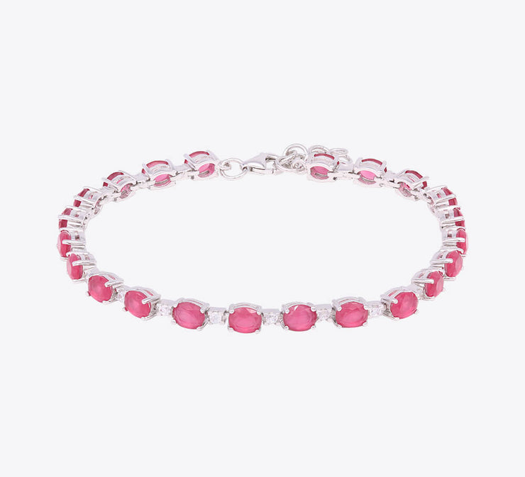 Pink Lace Sterling Silver Bracelet - MAHROZE UK