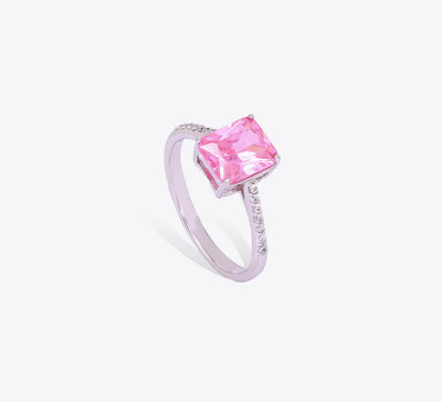 Ravishing Pink Sterling Silver Ring - MAHROZE UK