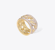 Gold Sleek Sterling Silver Ring - MAHROZE UK