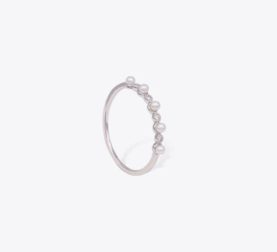 Pearly Stop Sterling Silver Ring - MAHROZE UK