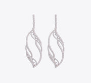 Dangling Sterling Silver Drop Earrings - MAHROZE UK