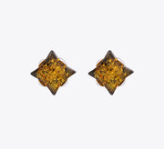Rotated Square Sterling Silver Studs - MAHROZE UK