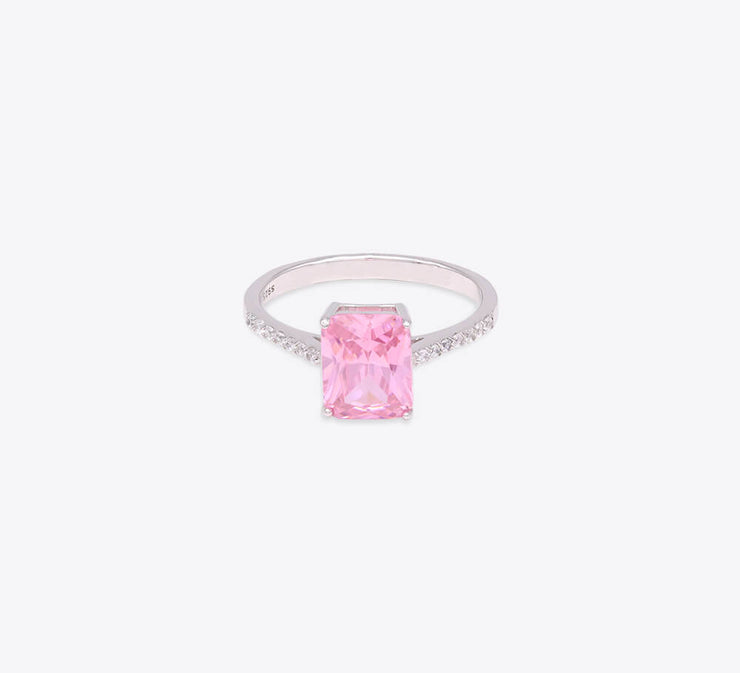 Ravishing Pink Sterling Silver Ring - MAHROZE UK