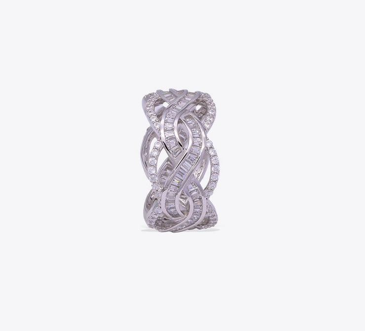 Intricate Swirls Sterling Silver Ring - MAHROZE UK