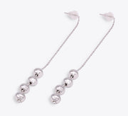 Twirly Drop Sterling Silver Earrings - MAHROZE UK