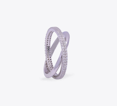 Rounds Sterling Silver Ring - MAHROZE UK