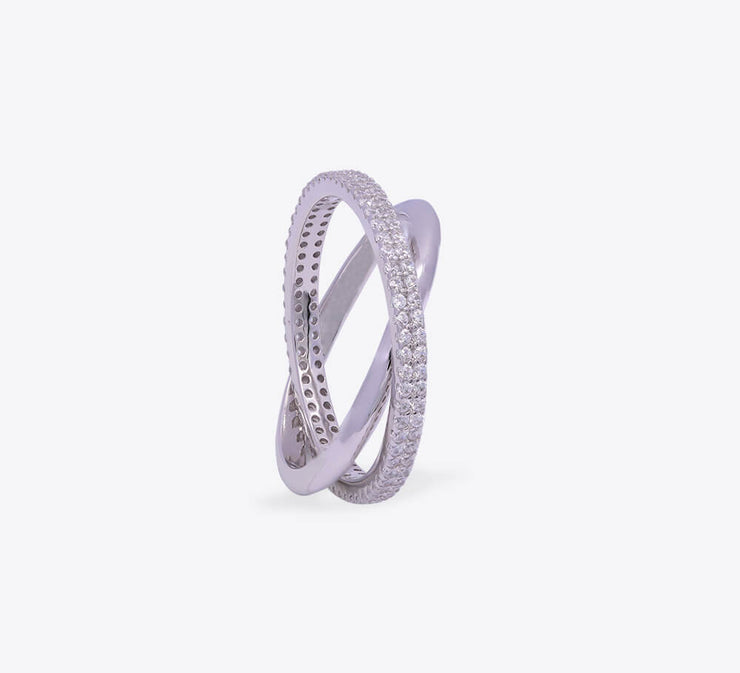 Rounds Sterling Silver Ring - MAHROZE UK