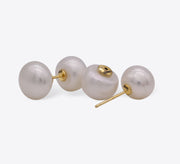 Twin Pearl Sterling Silver Studs
