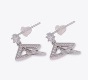 Triangular Hunt Sterling Silver Earrings - MAHROZE UK
