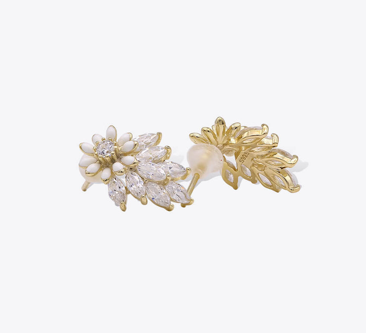Flowery Icicles Sterling Silver Studs - MAHROZE UK