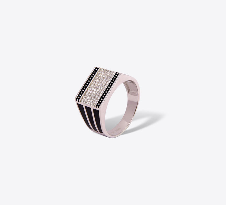Cubic Sea Men Sterling Silver Ring