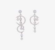 Moon & Star Sterling Silver Earrings - MAHROZE UK