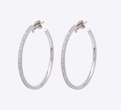 Small Thinly Hoops Sterling Silver Earrings - MAHROZE UK