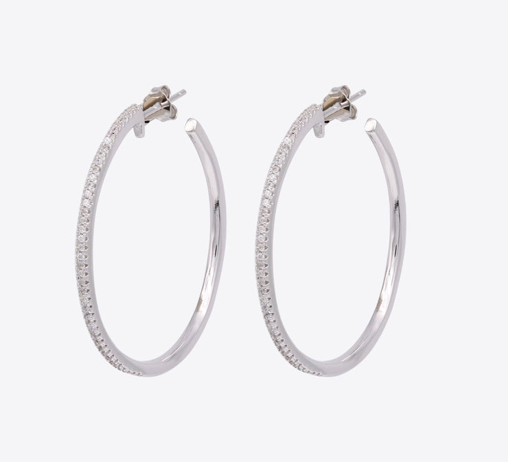Small Thinly Hoops Sterling Silver Earrings - MAHROZE UK