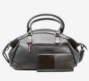 Black Satchel Bag With Wallet