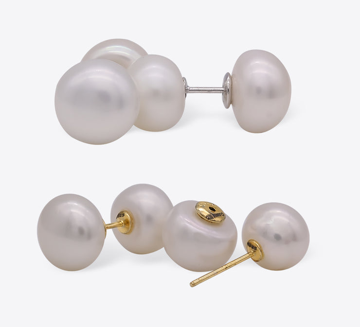 Twin Pearl Sterling Silver Studs